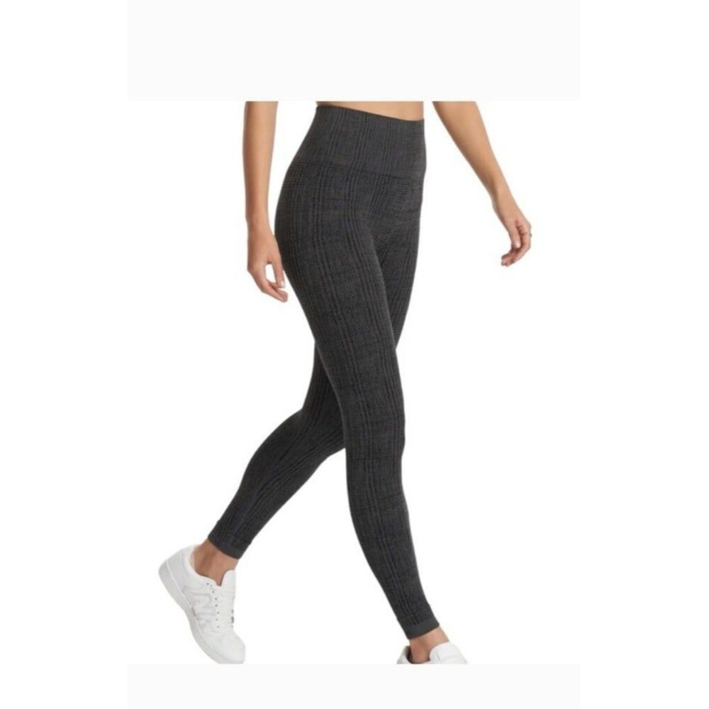 New Vuori Helix Seamless Texture Legging Charcoal Plaid Womens XS